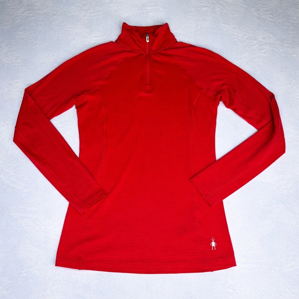 Smartwool Merino Wool Quarter Zip Base Layer Top Women Outdoor Hiking XS